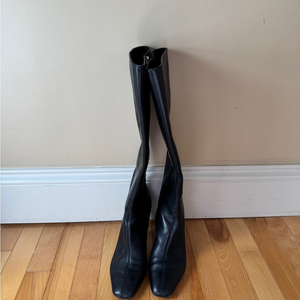 Dolce Vita Black Knee-High Leather Boots - Picture 9 of 9